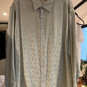 Open Edit NWT Jacquard Satin Button Up